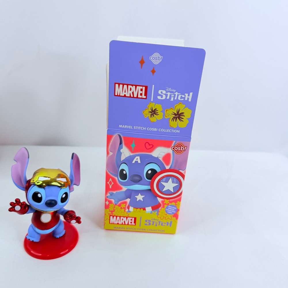Hot Toys Marvel Stitch Cosbi Collection Iron Man Vinyl Figure Disney Mystery Box